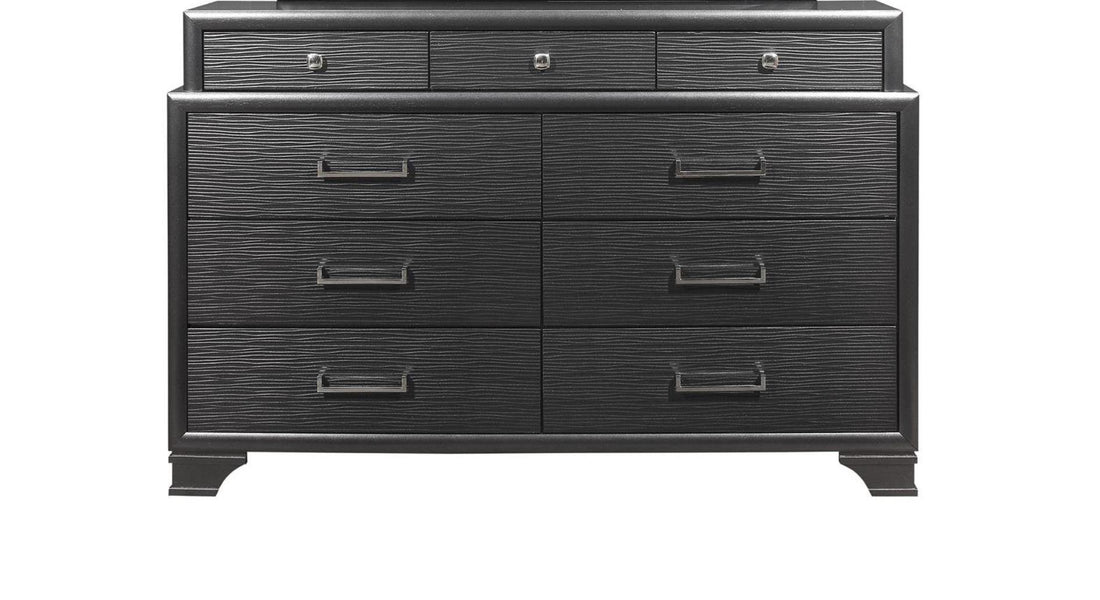 Civic Grey Dresser Gray Solid Wood Mdf