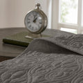 Reversible Bedspread Set Dark Grey Queen Dark Grey Cotton