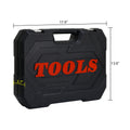 Tool Set Socket And Ratchet Wrench Toolbox, 171Pcs Tool Box, Universal Home Car Repair Tool Set For Men And, Perfect For Homeowners, Diy Enthusiasts, And Mechanics Black Carbon Steel