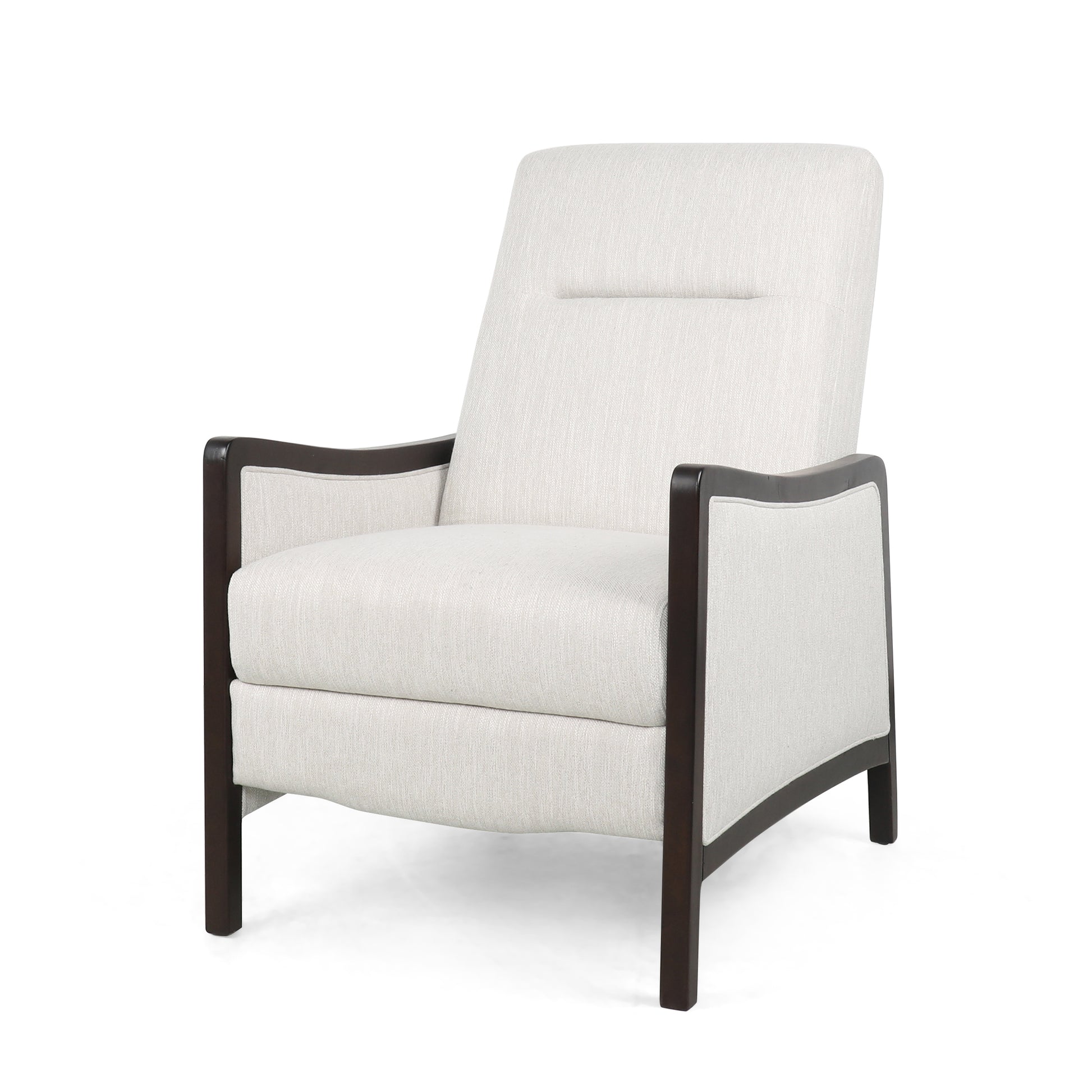 Recliner Chair Beige Fabric