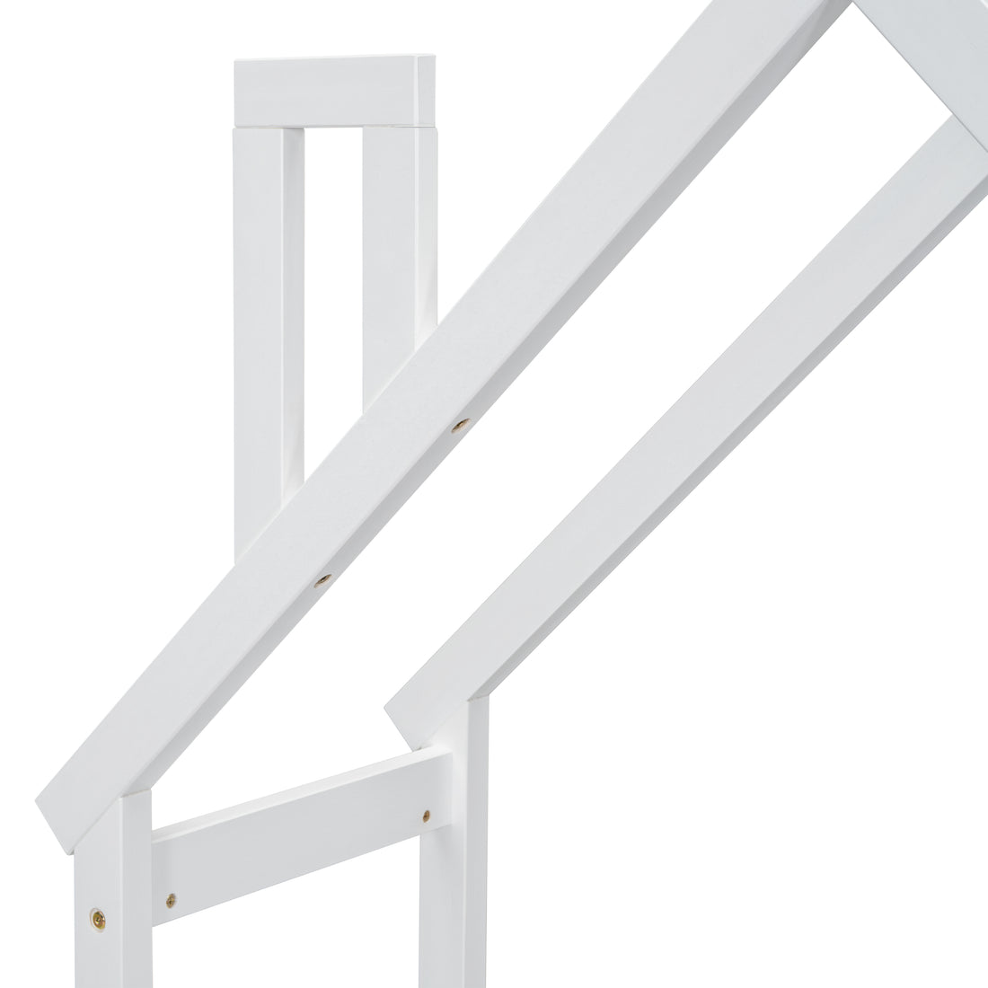 House Shaped Wooden Writing Desk,Kids Study Table,Bookshelf & Toy Storage,White Twin White American Design Pine