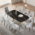 Large Modern Minimalist Rectangular Dining Table With 0.39 