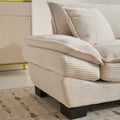 Corduroy Sofa Sleeper Couch Loveseat Sofa With Pillows Comfy Upholstered Deep Seat Sofa For Bedroom,Living Room,Apartment,Office,Dorm Beige Corduroy Beige Foam Upholstered 2 Seat