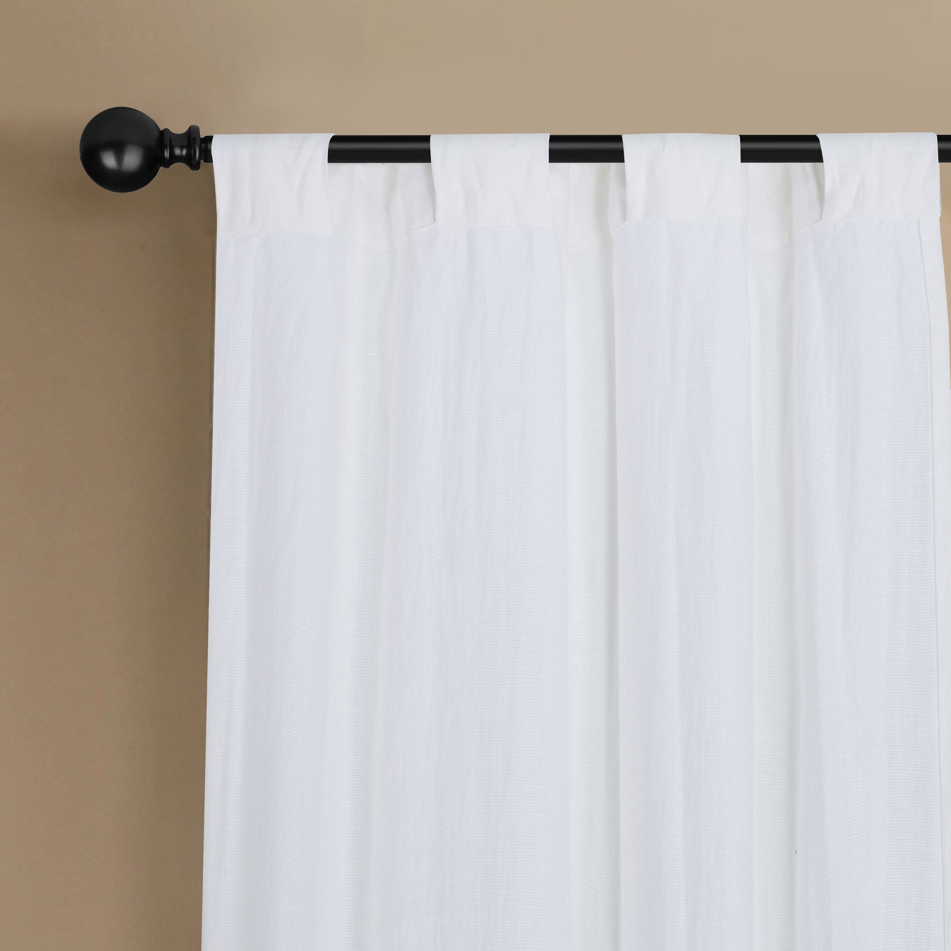 Newport Unlined Window Curtains For Bedroom, Linen Curtains For Living Room, 96 Inches Long Curtains For Living Room, Soft White Soft White Linen