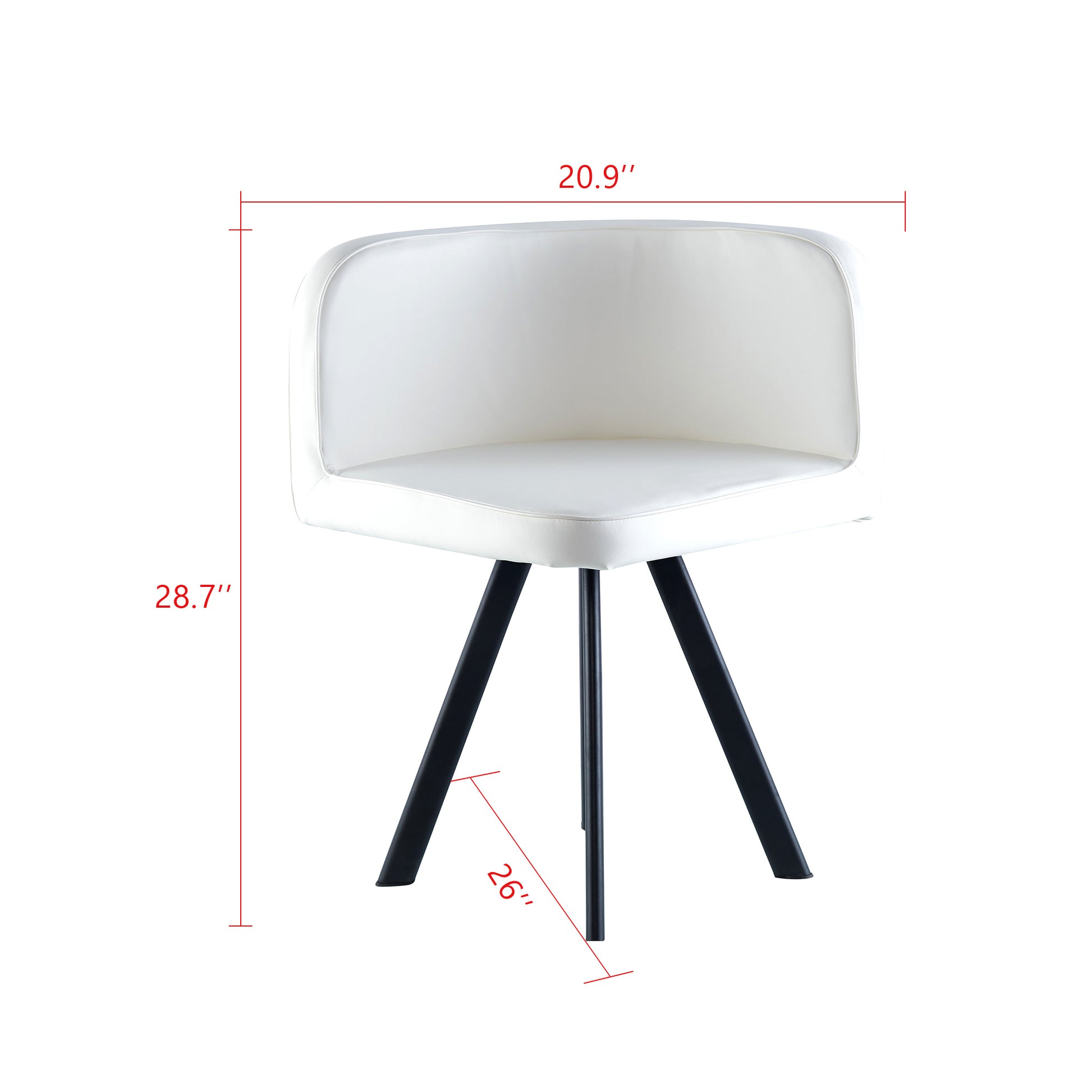 Modern 7 Pieces Dining Table Set, Rectangle Dining Table With 6 Chairs For Dining Room, Kitchen White Pu Leather