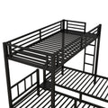 Twin Over Twin & Twin Bunk Beds For 3, Twin Xl Over Twin & Twin Bunk Bed Metal Triple Bunk Bed, Black Black Metal