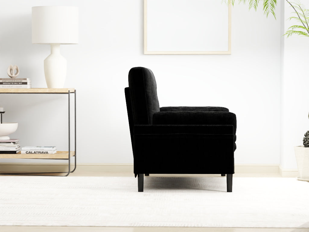 Black 2 Seater Sofa Sleeper With Recline Fuction Black Velvet Metal Primary Living Space Medium Soft Loose Back Pillow Top Arms Foam Fabric Metal 2 Seat