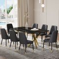Large Modern Minimalist Rectangular Dining Table With 0.39 