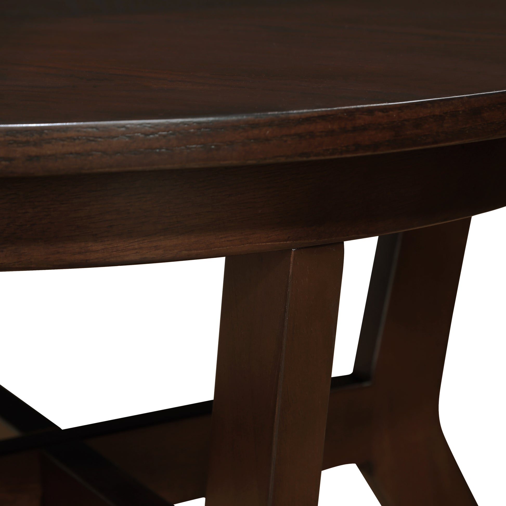 32Inch Wood Round Coffee Table For Living Room,Mid Century Farmhouse Circle Wooden Coffee Tables For Apartment, Easy Assembly, Espresso Espresso Rubber Wood