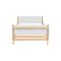 Twin Bed With Headboard, Footboard, Safeguards, Built In Bed End Book Storage Rack ,White Twin White American Design Pine