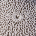 Knited Pouf Beige Cotton