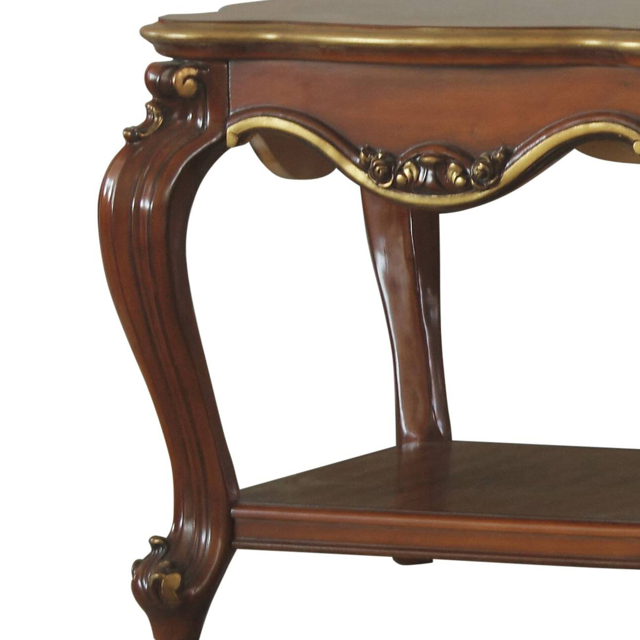 Honey Oak End Table With Bottom Shelf Honey Primary Living Space Shelves Square Wood