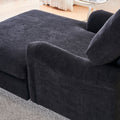 Modern Mid Century Indoor Oversized Chaise Lounger Comfort Sleeper Sofa With Soild Wood Legs Black Foam 1 Seat