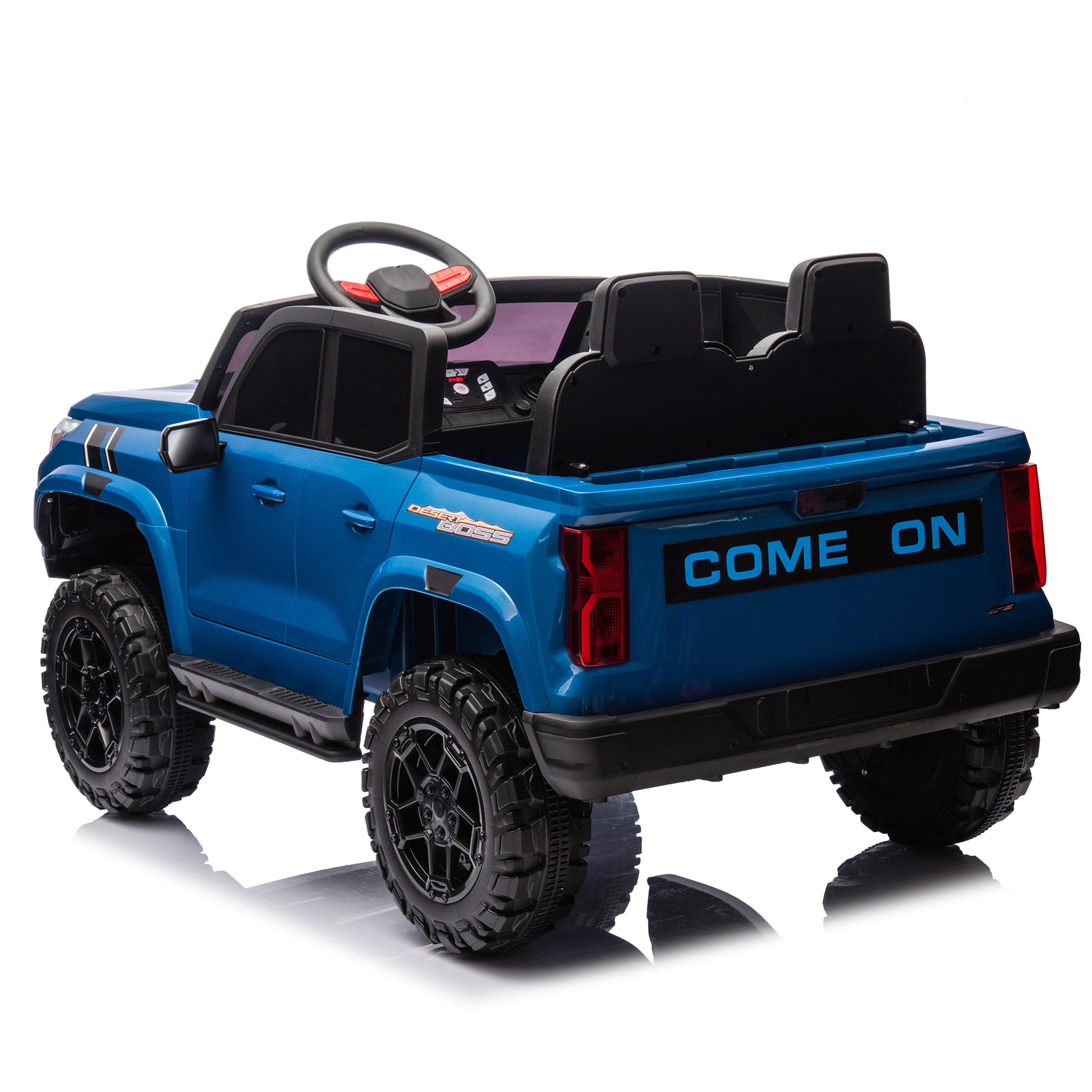 24V10A Two Seater Kids Ride On Electric Pickup, Kids Ride On Toy W Parents Remote Control,4Wd 800W Motors,Two Safety Belts,High Gate Safety Design,Usb,Bluetooth, Speed 2.49 3.73Mph For Kids Aged 3 .