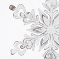 Set Of 6 Iron Snowflake Hanger, Decorative Hanging Ball Christmas Tree Ornaments For Holiday Party Decorations White Iron