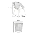 Hely 3 Piece Outdoor Table And Chairs Set, White All Weather Resin Wicker White Aluminum