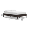 Asher Full Sized Platform Bed, Sleek Modern Silhouette, Charcoal Wood Frame Full Charcoal Mdf