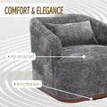 Coolmore Swivel Barrel Chair, Comfy Round Accent Sofa Chair For Living Room, 360 Degree Swivel Barrel Club Chair, Leisure Arm Chair For Nursery, Hotel, Bedroom, Office, Lounge Gray Boucle Gray Primary Living Space Foam Boucle