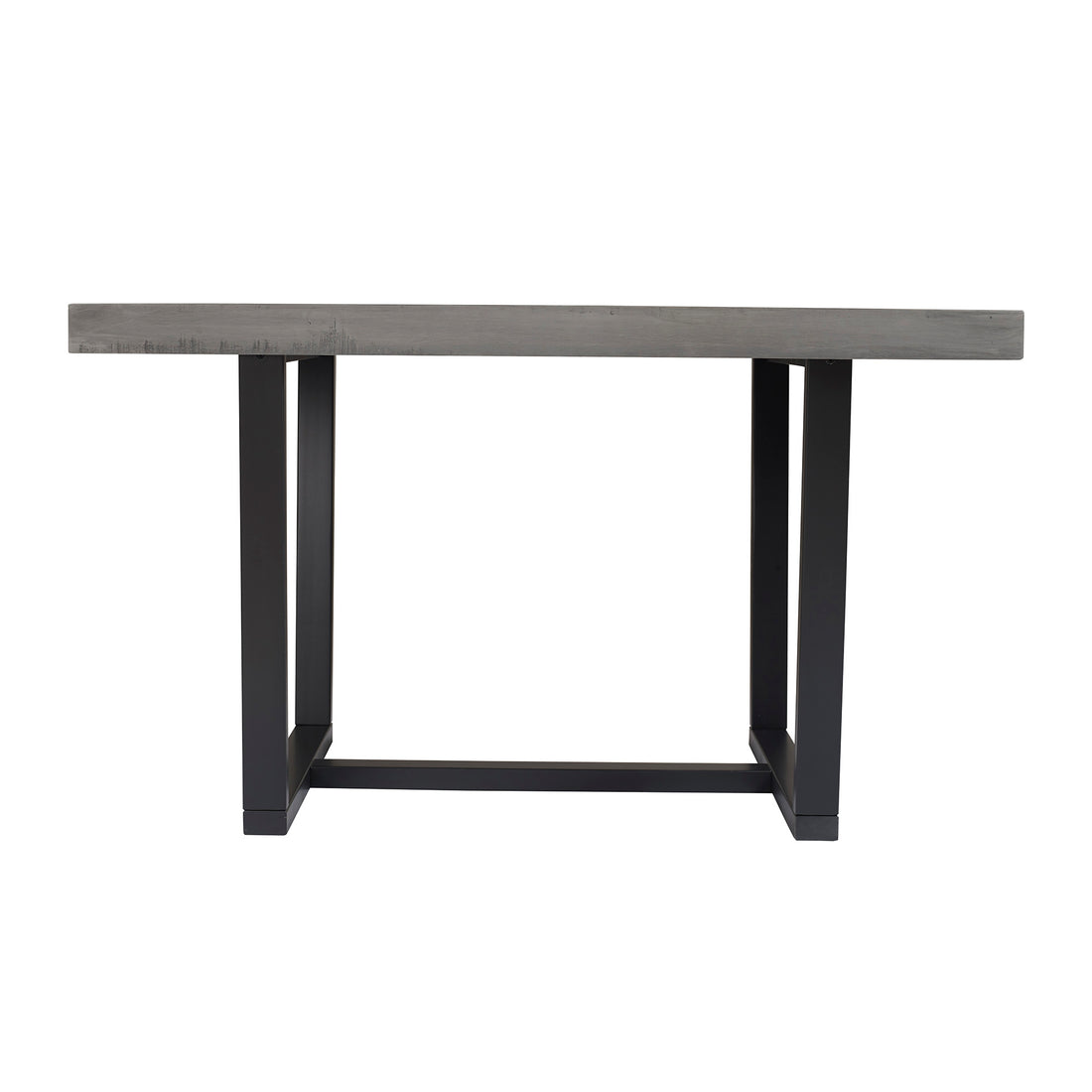 Rustic Metal And Solid Distressed Dining Table Grey Gray Pine