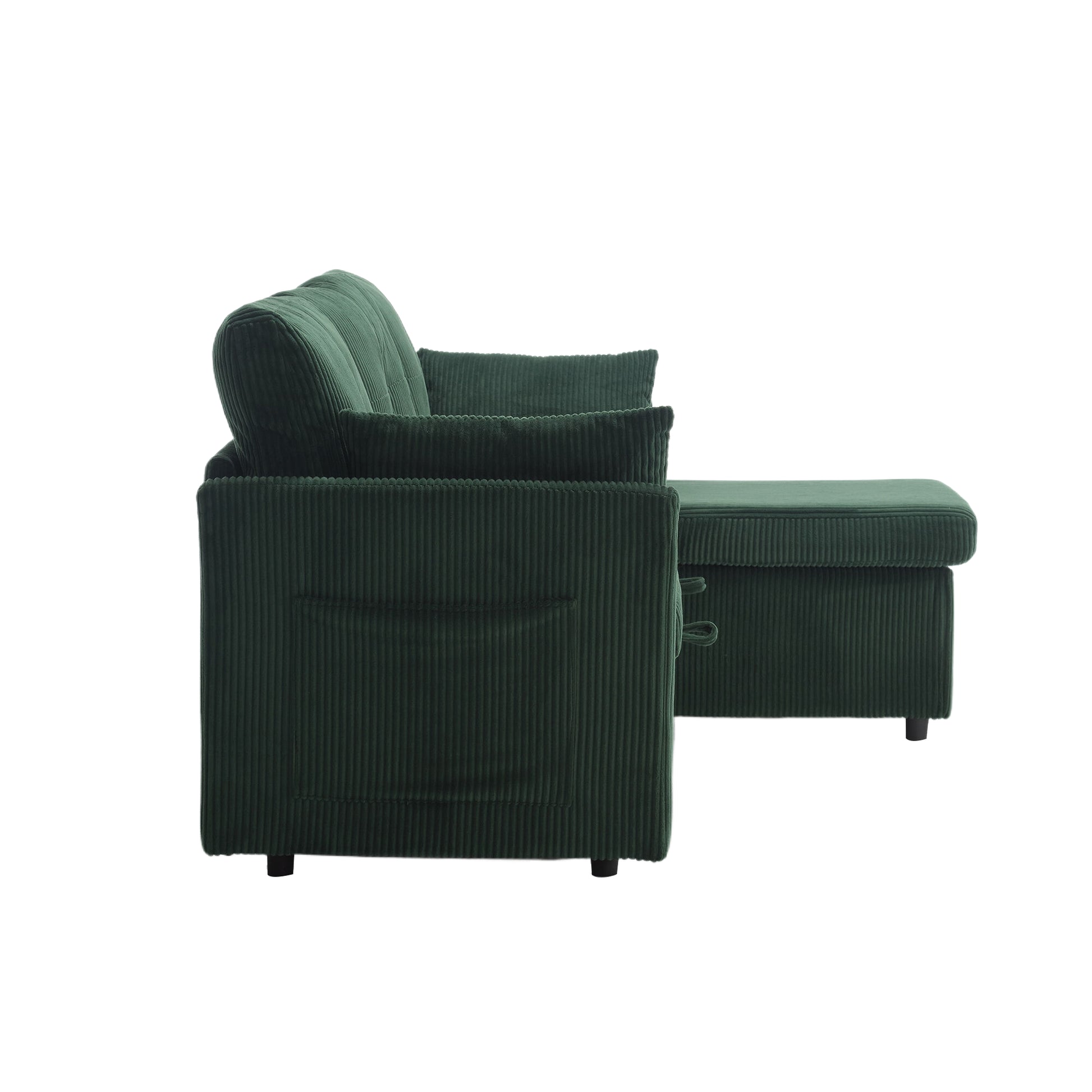 United We Win Furniture, Modular L Shaped Sofa, Modular Long Sofa With Reversible Chaise Lounge, Sofa Bed, Sleeper Sofa, Modular Sofa Combination With Storage Seats. Emerald Velvet 4 Seat