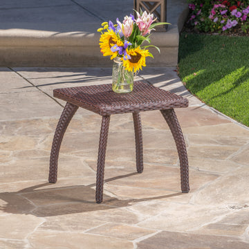 Honolulu Brown Side Table Brown Rattan