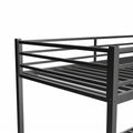 Metal Twin Over Full Bunk Bed Heavy Duty Sturdy Metal Noise Reduced Safety Guardrail No Box Spring Needed,Black Twin Black Metal Metal