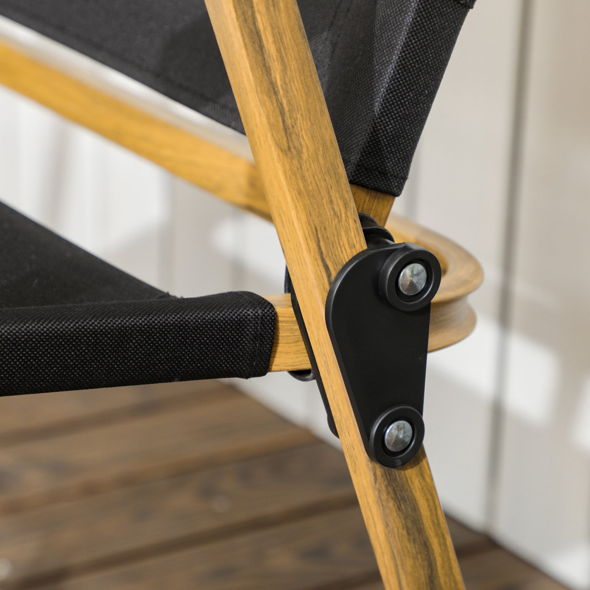 Outsunny 2 Pack Folding Camping Chair, Lightweight & Portable Beach Chairs Armchairs, Perfect For Festivals, Fishing, Picnic And Hiking, Black Black Metal