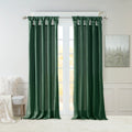 Twist Tab Lined Window Curtain Panel Green 50X84