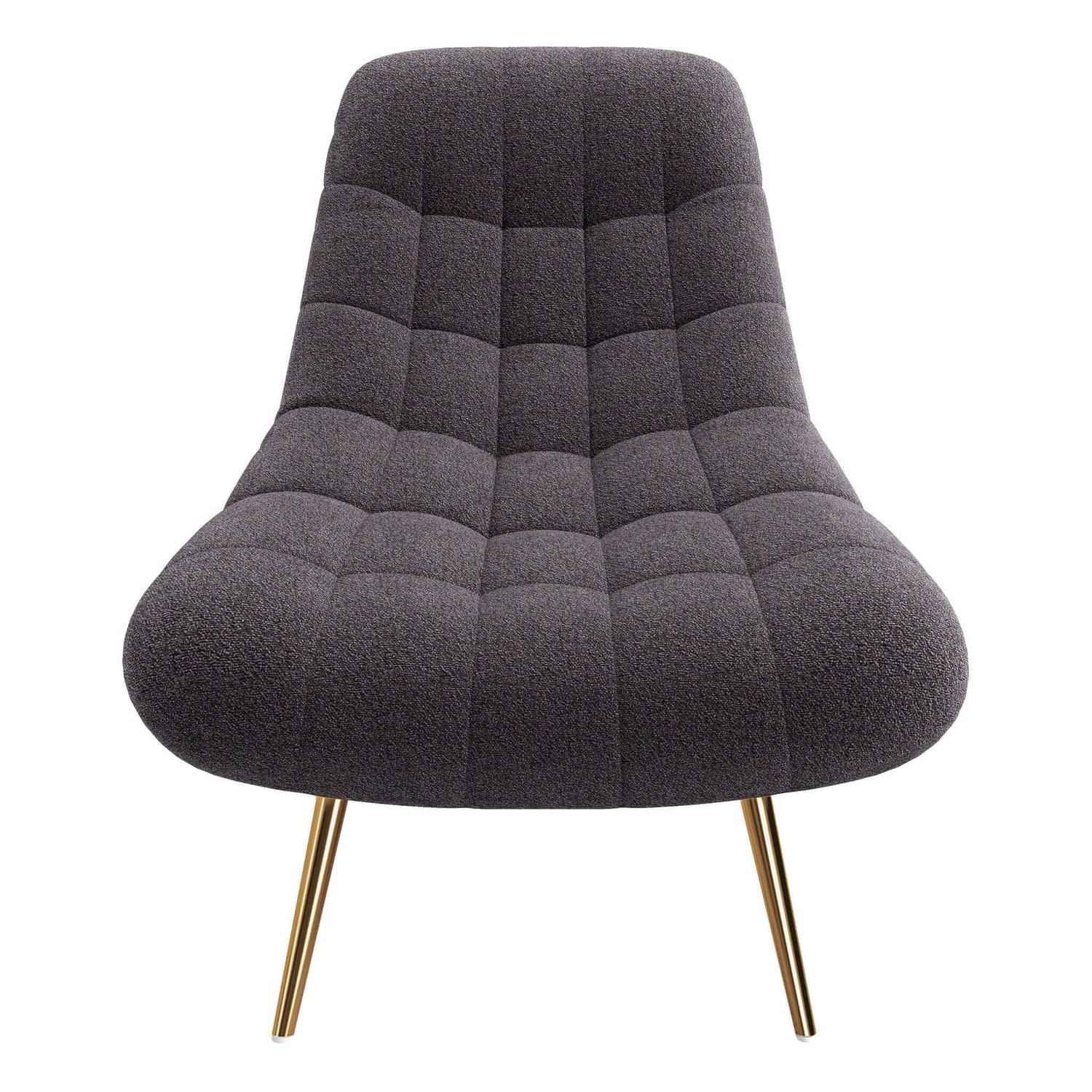 Aubrey French Boucle Lounge Chair Grey Fabric