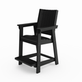 Black Modern Counter Chair Sleek Hdpe Poly Lumber For Dining, Patio, And Garden Comfort No Dining Set Black Weather Resistant Frame American Traditional Hdpe Hdpe