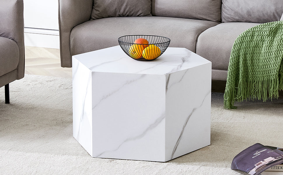 Modern Mdf Coffee Table, With Complex Texture Patterns, Style And Texture Coffee Table To Redefine Your Interior Decoration And Enhance Your Living Space, Stylish And Durable Design White Mdf