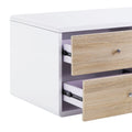 White High Gloss 4 Drawer Coffee Table White Primary Living Space Drawers Rectangular Paper Composite