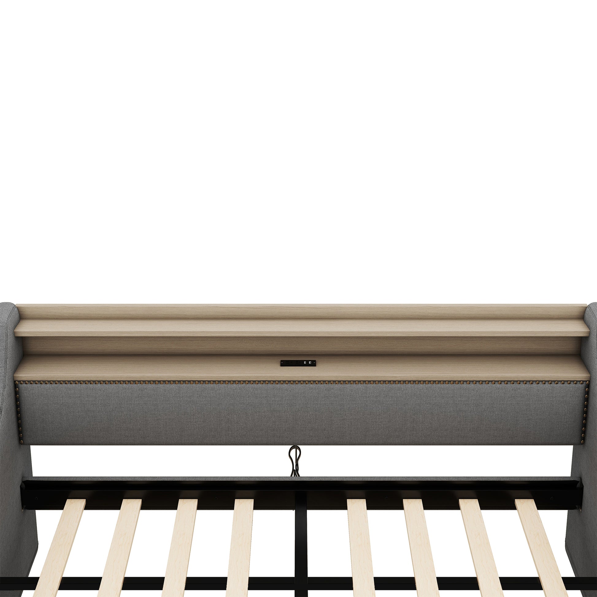 Twin Size Daybed With Storage Drawers, Upholstered Daybed With Charging Station And Led Lights, Gray Old Item W1580S00023 Twin Gray Linen