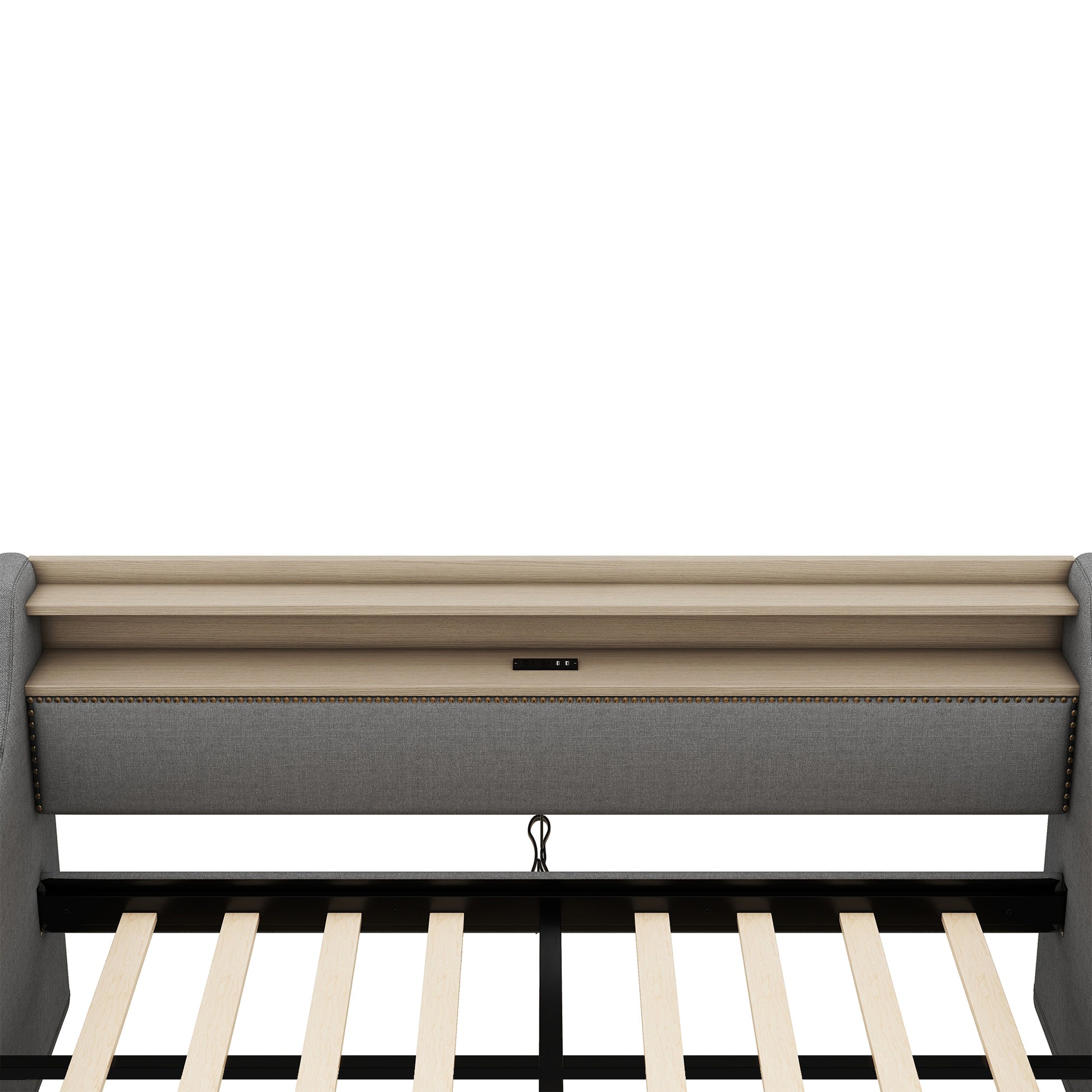 Twin Size Daybed With Storage Drawers, Upholstered Daybed With Charging Station And Led Lights, Gray Old Item W1580S00034 Twin Gray Linen