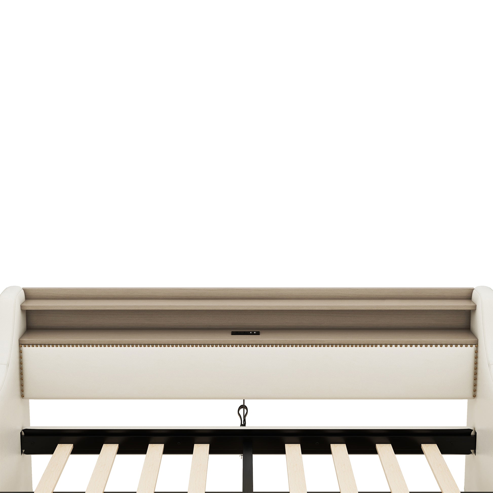 Twin Size Daybed With Storage Drawers, Upholstered Daybed With Charging Station And Led Lights, Beige Old Item W1580S00022 Twin Beige Pu Leather