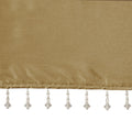 Lightweight Faux Silk Valance With Beads Bronze 50X26