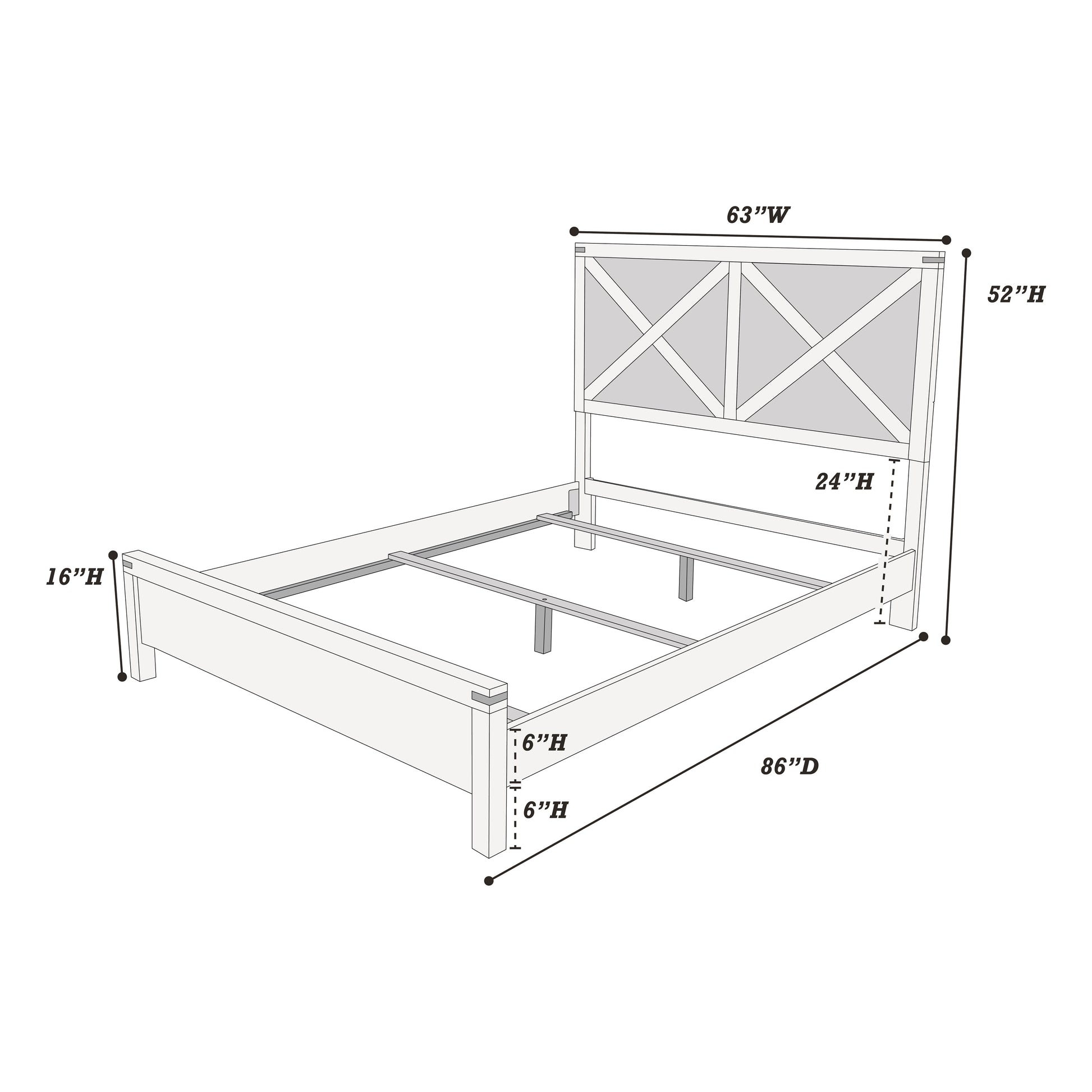 Rustic Contemporary Espresso 1Pc Queen Size Bed Wooden X Design Hb Unique Look Bedroom Furniture Box Spring Required Queen Espresso Espresso Wood Bedroom Contemporary,Modern,Transitional Rubberwood