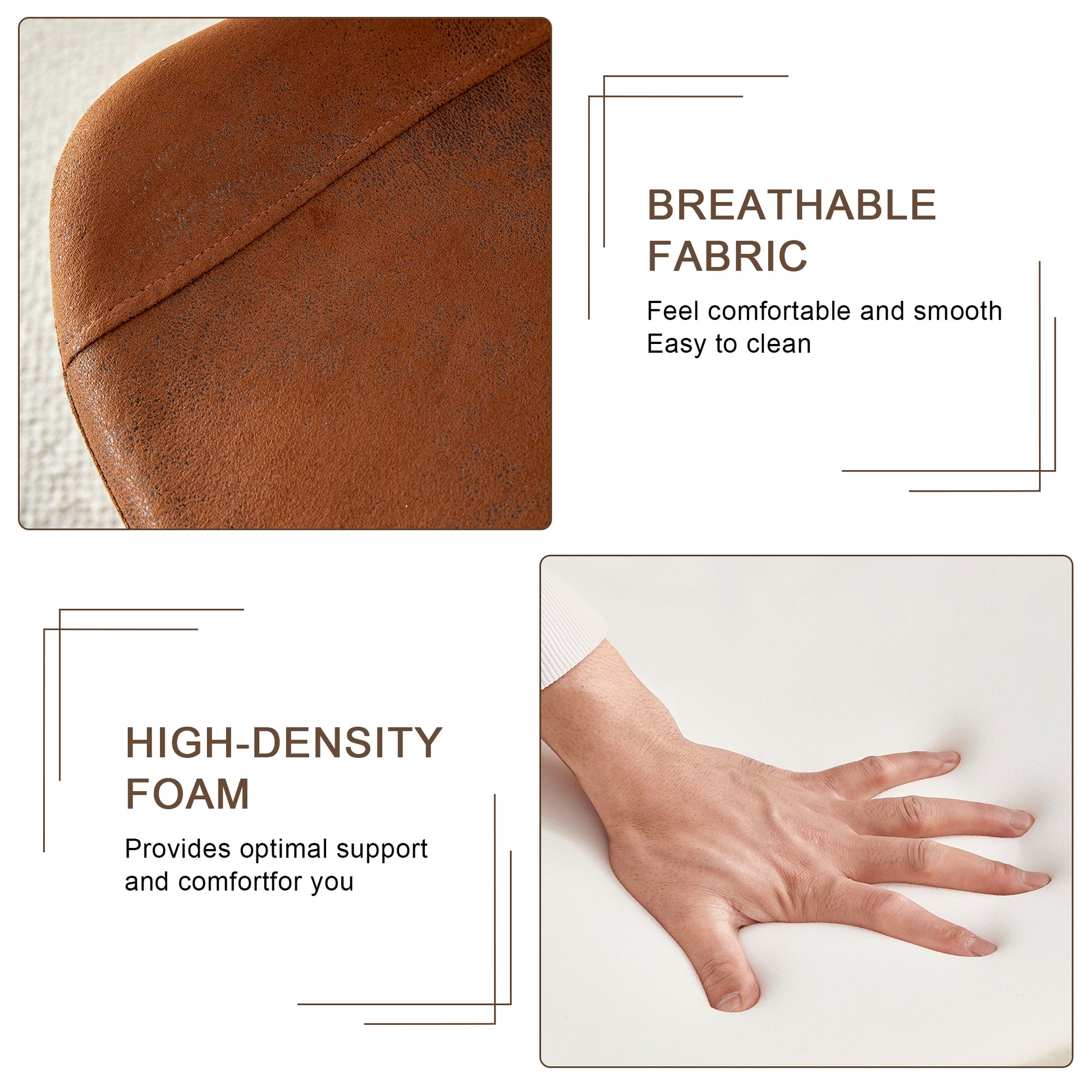 Table And Chair Set. Modern Dining Table With Mdf Top And Beautiful Mdf Legs. Comes With Brown Comfortable Chair With Seat And Metal Legs. Suitable For A Wide Range Of Decorative Styles. Brown,Wood Seats 4 Mdf