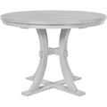 5 Piece Rustic Round Pedestal Extendable Dining Table Set With 15.7
