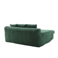 Coolmore Chenille 2 Seater Lazy Sofa With 5 Back Pillows,Comfy Sofa Deep Seat Couch For Living Room,Club Emerald Emerald Chenille 2 Seat