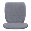 Chair Set Of 2 Gray Fabric
