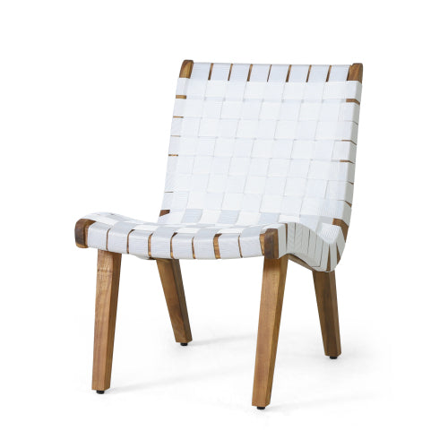 Charlotte Lounge Chair White Acacia Wood