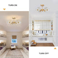 Modern Luxurious Crystal Ceiling Light, 6 Lights G9 Bulb Modern Crystal Ceiling Light For Dining Room, Pendant Lamp Ceiling Lighting For Living Bedroom Hall Balcony Matte Gold Gold American Design,Luxury,Modern,Vintage Metal Crystal