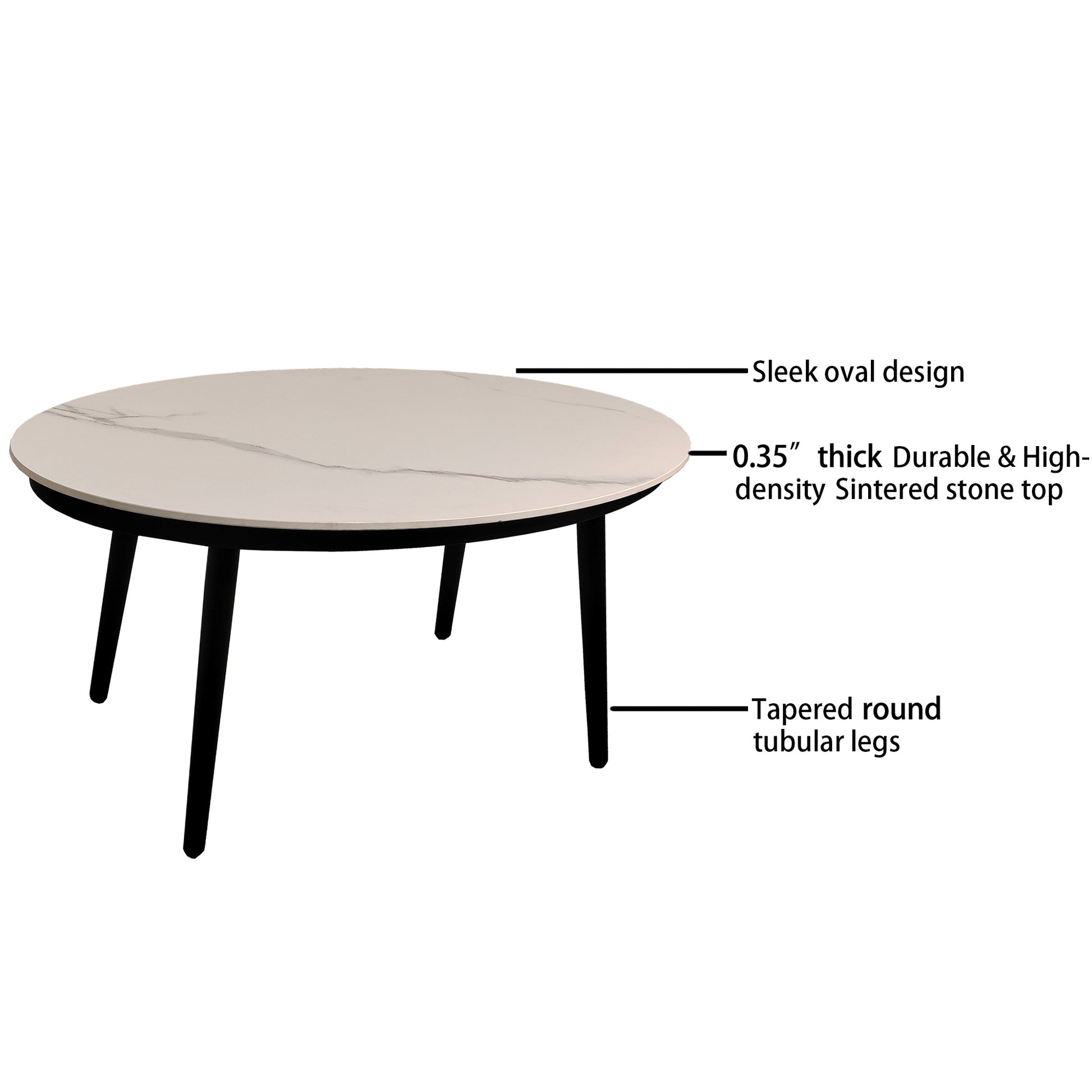 5Pc Outdoor Aluminum Patio Furniture,Modern Chat Sofa Conversation Set,Removable Sunbrella Cast Silver Fabric Cushions And Table With White Carrara Marble Look Sintered Stone Top,Ember Black Yes Deep Seating Ember Black Rust Resistant Frame Fade