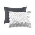 3 Piece Cotton Comforter Set With Chenille Tufting Gray King Cal King King Gray Cotton