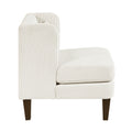 Modern Beige Accent Chair Cushion Seat Corduroy Fabric Upholstery Pillow Living Room Furniture 1Pc Beige Primary Living Space Modern Plywood