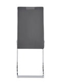 Altis Fabric Grey Dining Chairs Kit Of 4 Solid Gray Dining Room Foam Wipe Clean Rectangular Casual Dining Chairs Solid Back Set Of 4 Or More Metal & Wood Stainless Steel