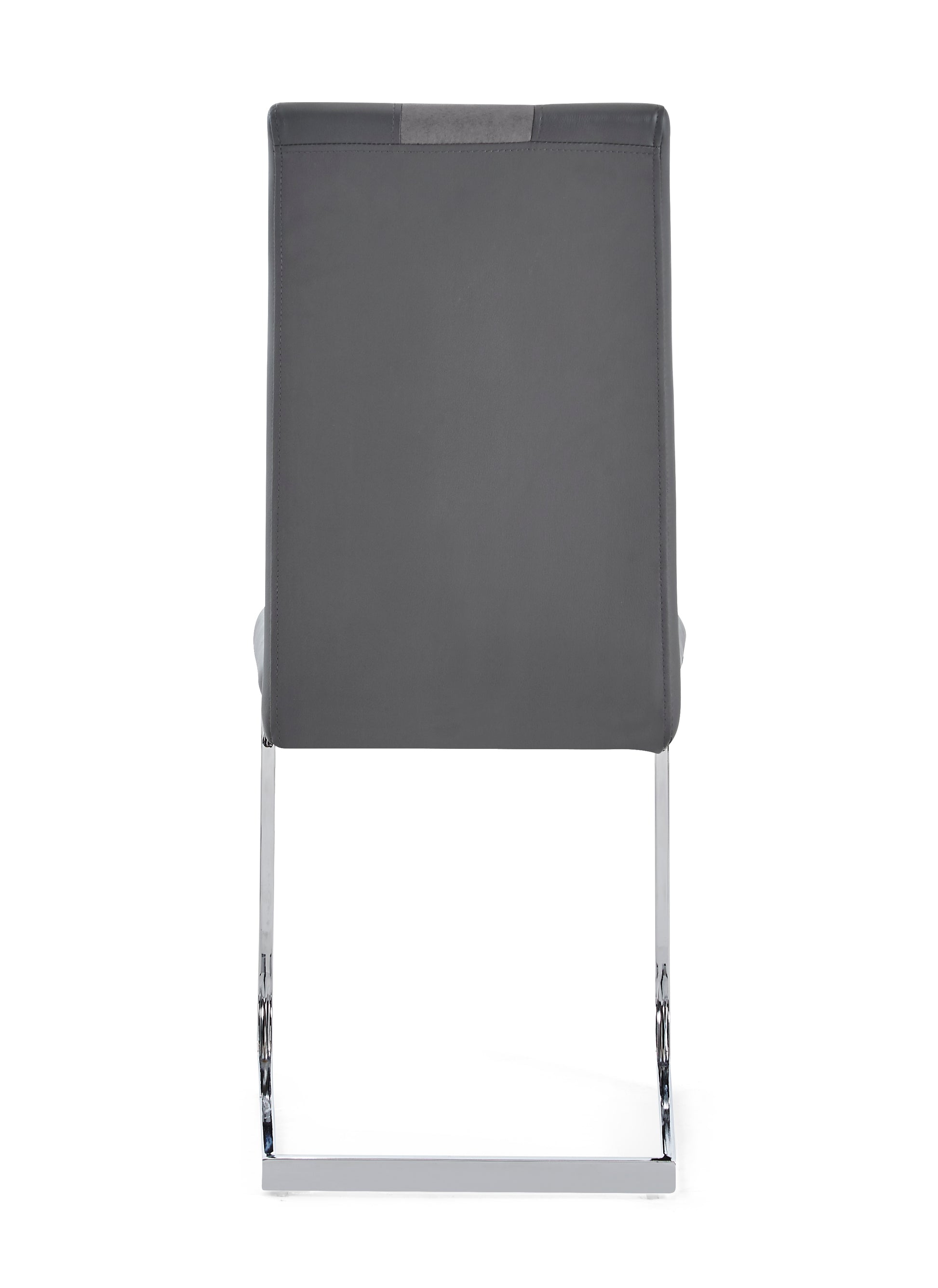 Altis Fabric Grey Dining Chairs Kit Of 4 Solid Gray Dining Room Foam Wipe Clean Rectangular Casual Dining Chairs Solid Back Set Of 4 Or More Metal & Wood Stainless Steel