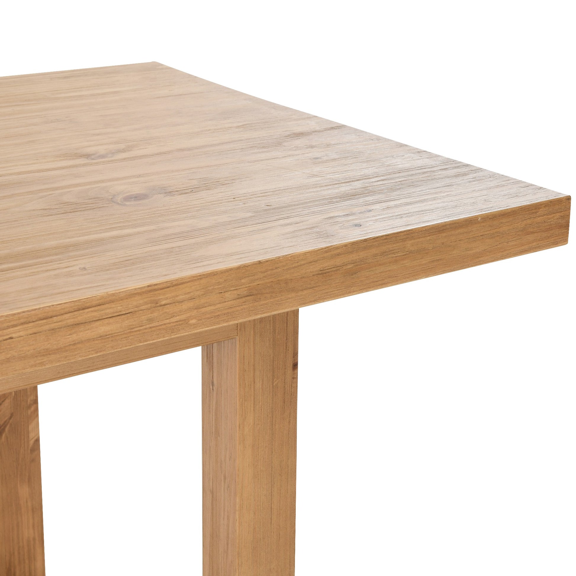 Jax 70 Inch Pine Wood Dining Table, 6 Seater, Handcrafted, Natural Brown Brown Solid Wood