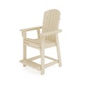 Adirondack Style Counter Chair Stylish Hdpe Poly Lumber For Dining, Patio, And Garden Comfort No Dining Set Beige Weather Resistant Frame American Traditional Hdpe Hdpe